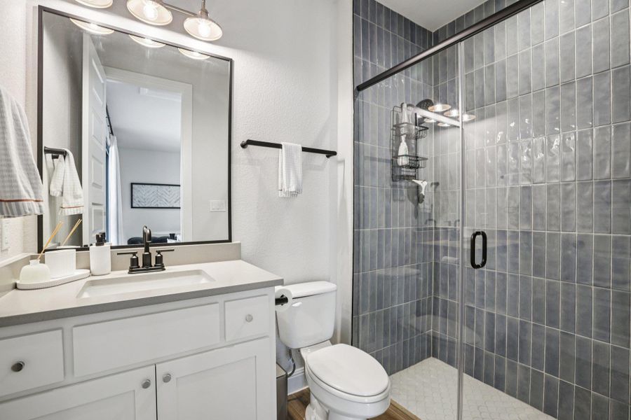 A detached pool casita offers its own living space, kitchenette, and full bath adding convenience and autonomy for guests.