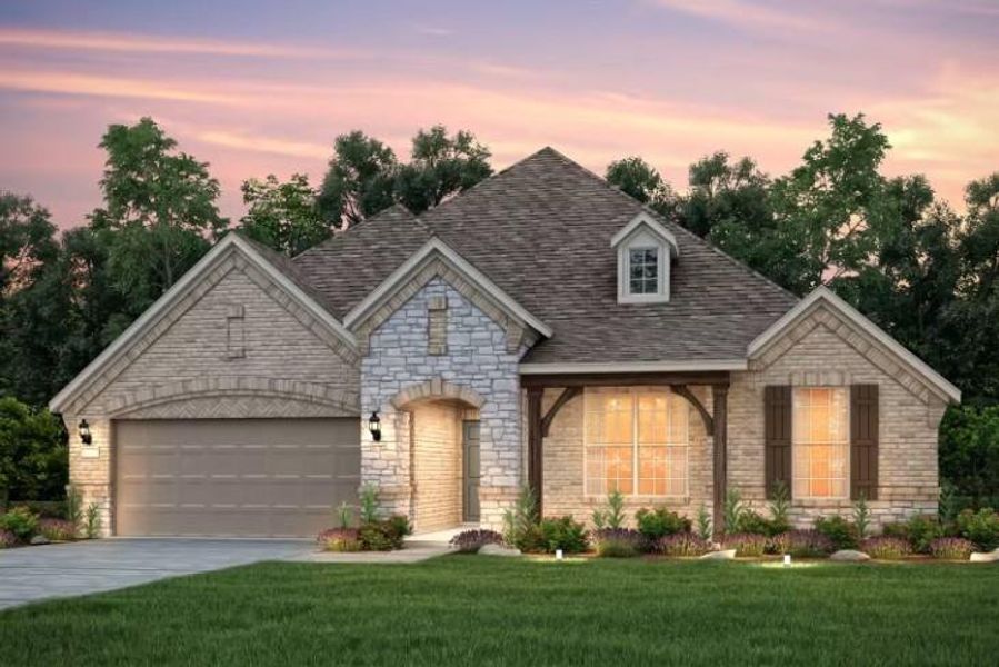 Pulte Homes, Kennedale elevation D, rendering