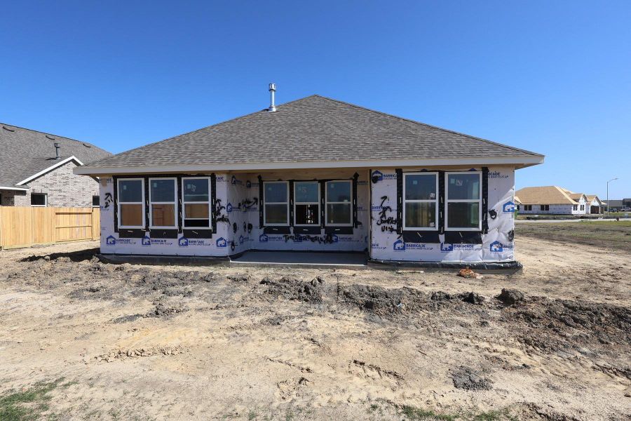 Covered patio in the backyard - still under construction!