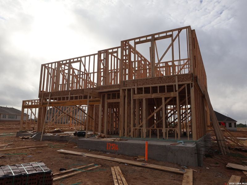 In-progress construction of a new home in Hickory Ridge, Elmendorf, TX (Image 21).