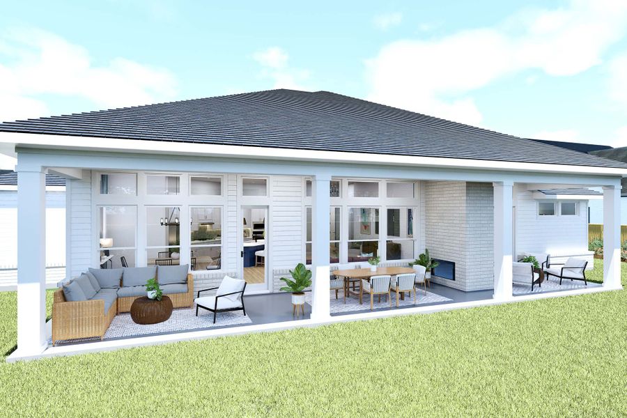 Representative exterior details of a home built from the The Cavour by David Weekley Homes in Lakeview - Estate Collection, Waller (Image 4). Representative exterior details of a home built from the The Cavour by David Weekley Homes in Lakeview - Estate Collection, Waller (Image 4).