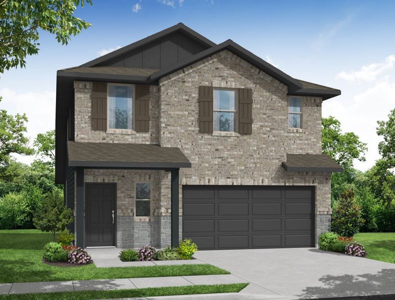 Representative exterior photo of a completed home built from the Sequoia by Impression Homes in Churchill, Anna, TX (Image 8). Representative exterior photo of a completed home built from the Sequoia by Impression Homes in Churchill, Anna, TX (Image 8).