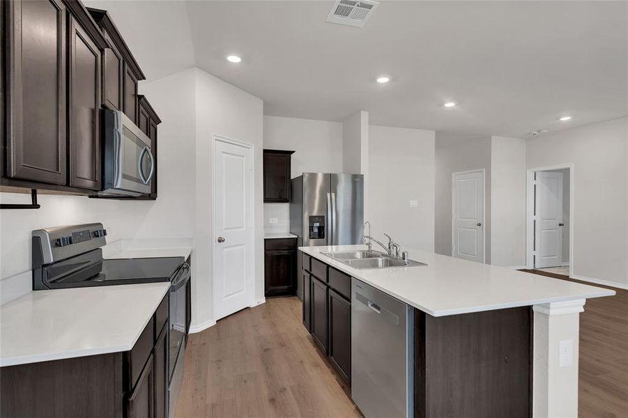 Furnished interior view inside a new home in Enclave at Pecan Creek, Krugerville (Image 5). Furnished interior view inside a new home in Enclave at Pecan Creek, Krugerville (Image 5).