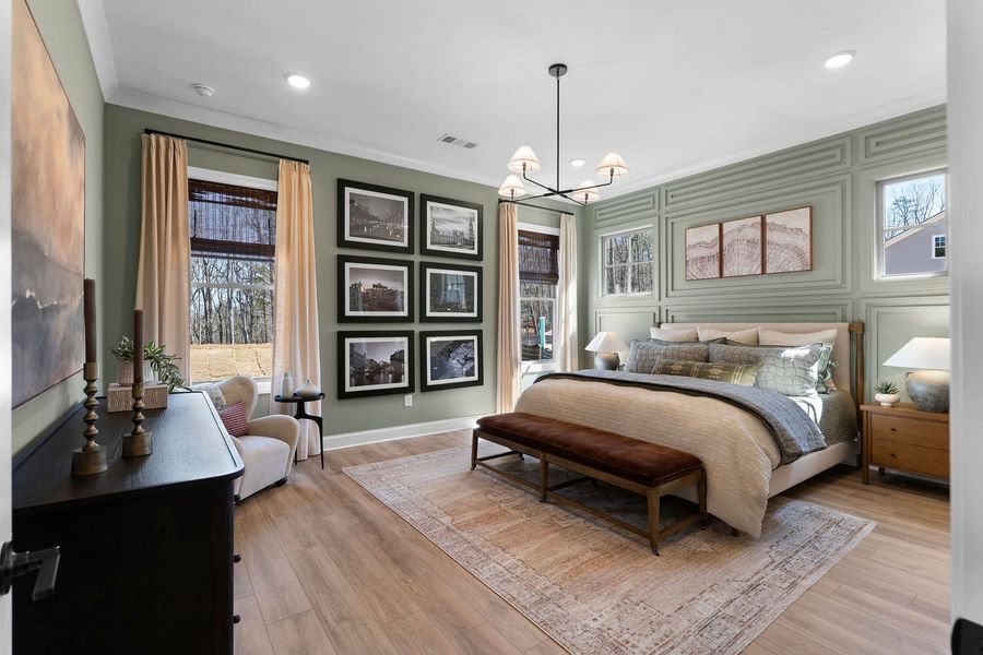 Representative furnished interior of a home built from the The Montclair by JW Collection in Lake Arrowhead, Waleska (Image 10).