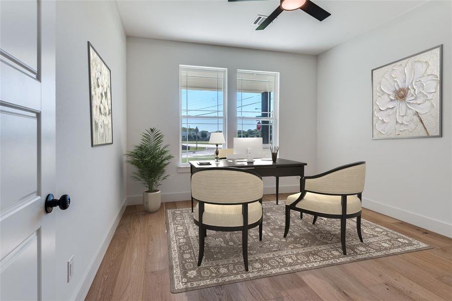 This image has been virtually staged." "Furniture and decor shown were added digitally for marketing purposes." "Virtually staged image. Room is unfurnished in its current condition." "Digitally enhanced listing photo with virtual furniture placement.