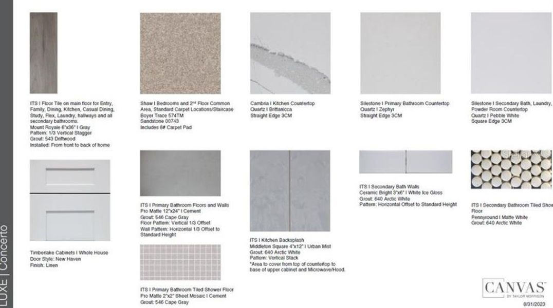 Sample of building materials used in homes in Esplanade at Azario Lakewood Ranch, Bradenton (Image 14). Sample of building materials used in homes in Esplanade at Azario Lakewood Ranch, Bradenton (Image 14).