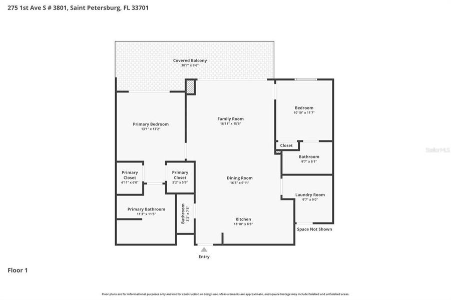 2D floor plan layout of this home in , St. Petersburg, FL (Image 6).