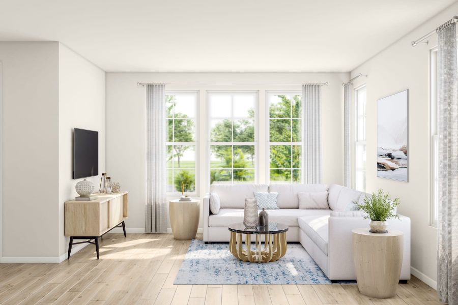 Representative furnished interior of a home built from the B by Tri Pointe Homes in Candelas Townhomes, Arvada (Image 17).