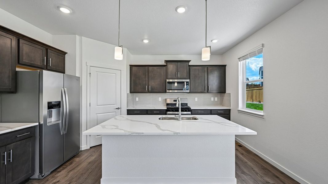 Furnished interior view inside a new home in Trails at Crowfoot, Parker (Image 5). Furnished interior view inside a new home in Trails at Crowfoot, Parker (Image 5).