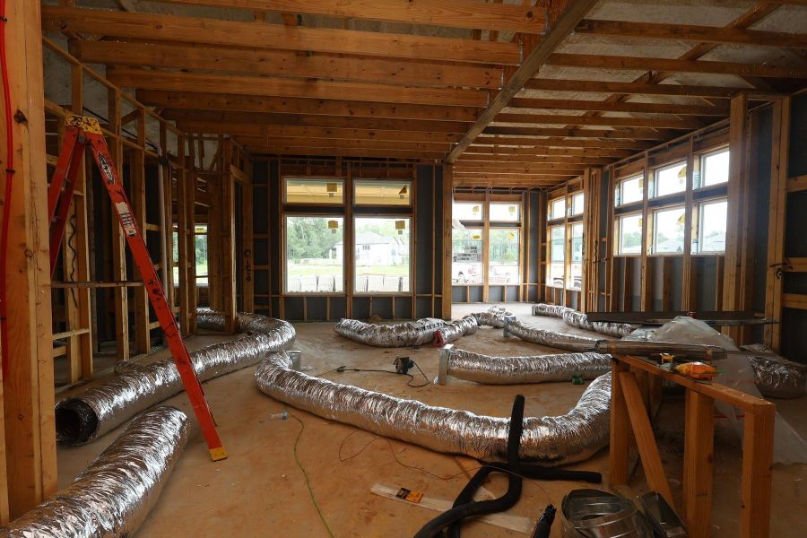 In-progress construction of a new home in Grand Central Park - Ascent Collection, Conroe, TX (Image 6).