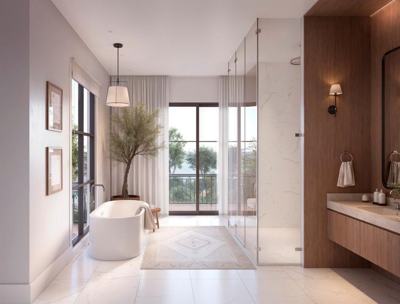 Furnished interior view inside a new home in , Boca Raton (Image 34).