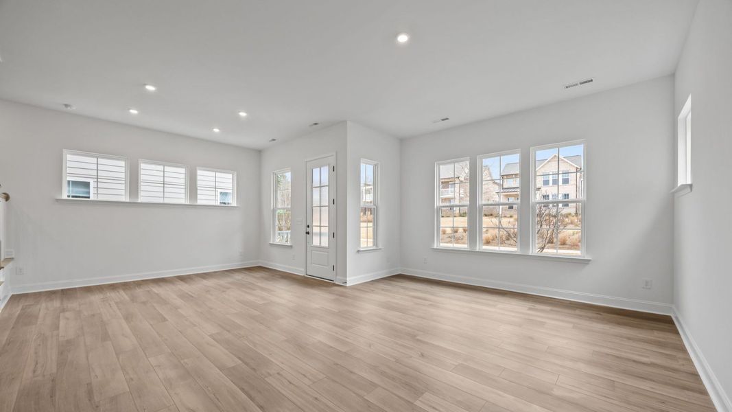 The Brentwood Plan by DRB Homes in River District, Charlotte NC.- Living area The Brentwood Plan by DRB Homes in River District, Charlotte NC.- Living area