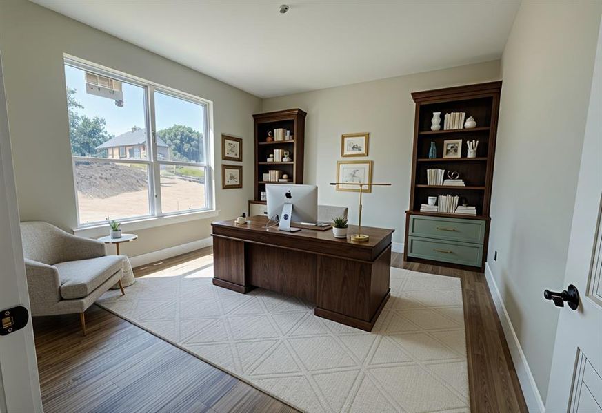 Furnished interior view inside a new home in , Mineola (Image 17).