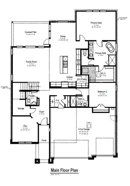 2D floor plan layout for the Santa Elena View by View Homes in Weltner Farms 60’s, New Braunfels, TX (Image 3). 2D floor plan layout for the Santa Elena View by View Homes in Weltner Farms 60’s, New Braunfels, TX (Image 3).