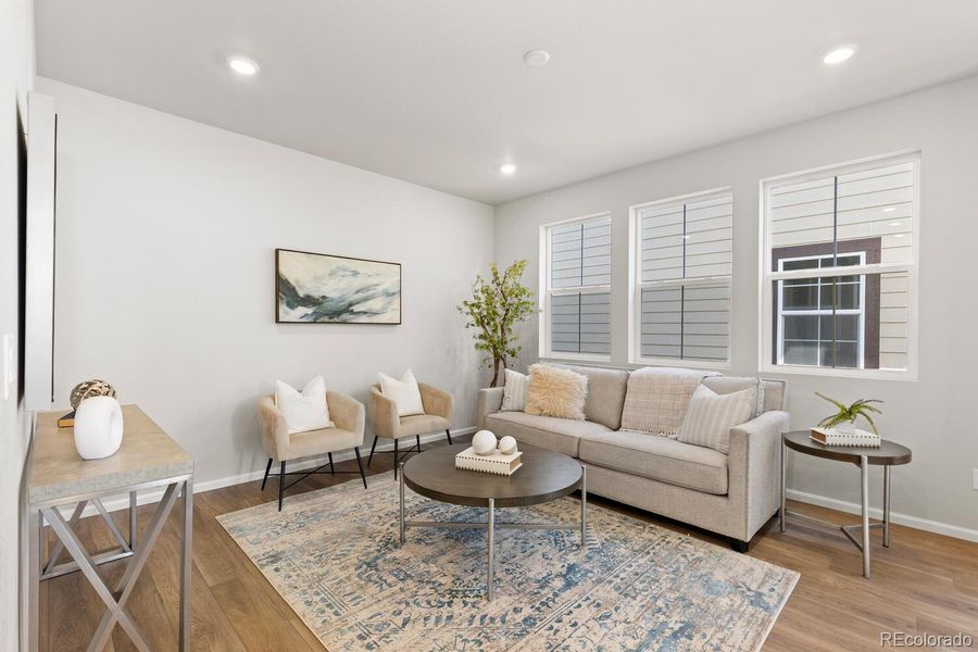 Furnished interior view inside a new home in The Villas Collection at Sterling Ranch, Littleton (Image 4).