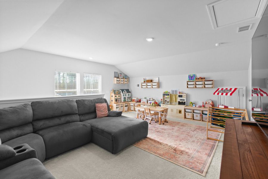 Furnished interior view inside a new home in Sweetgrass at Summers Corner, Summerville (Image 38).