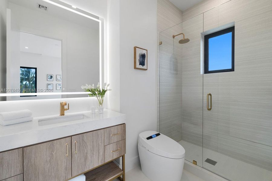 Furnished interior view inside a new home in , Boca Raton (Image 50).