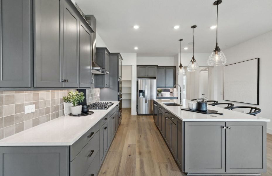 Abundant cabinet space in kitchen