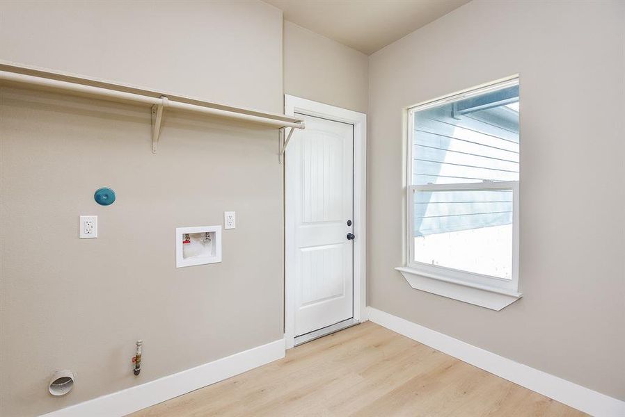 Indoor Utility Room with Gas Dryer Connection