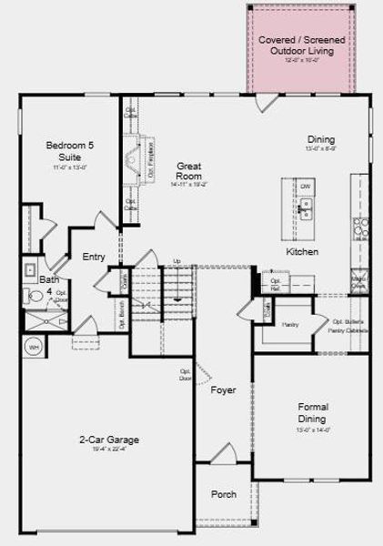 2D floor plan layout of this home in Bennett Farm, Loganville, GA (Image 4).