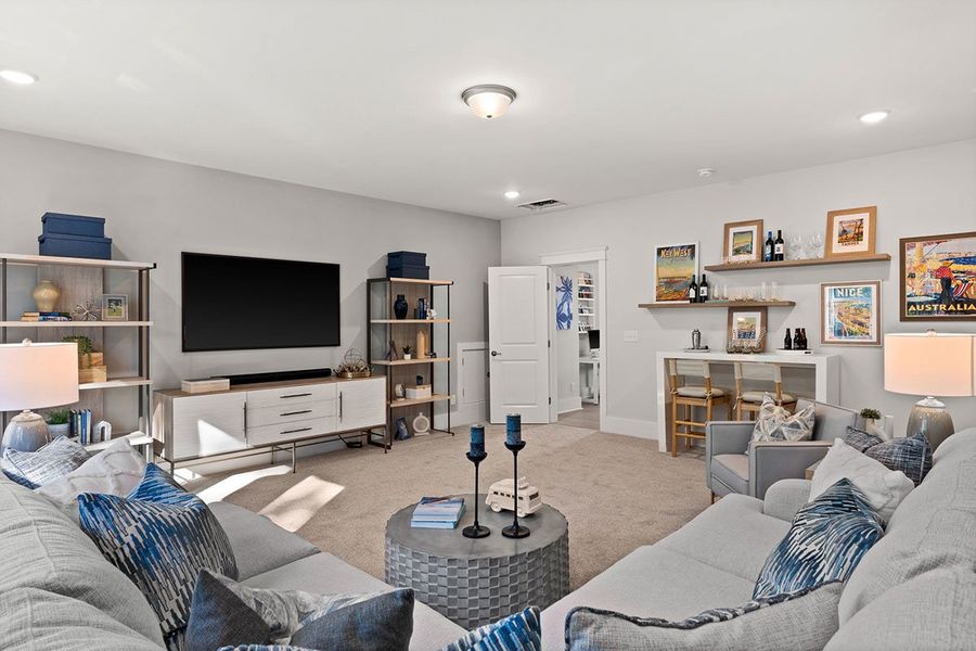 Representative furnished interior of a home built from the The Emerson by RobuckHomes in Stonehedge, Leesville (Image 14).