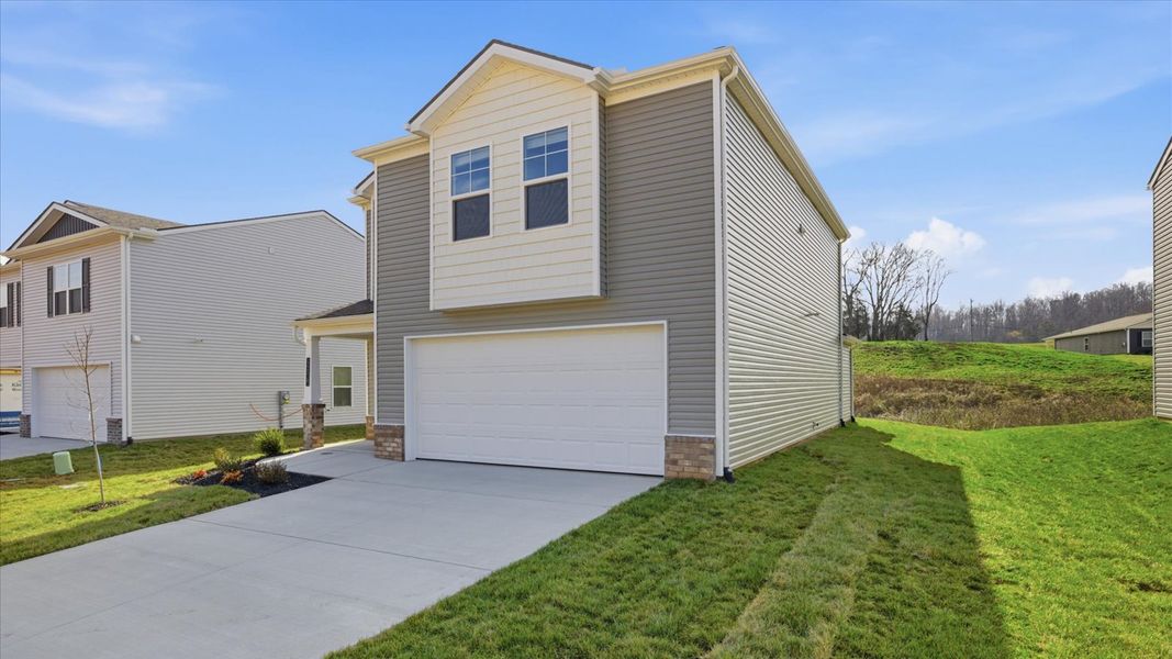 Front exterior of a new home in Emory Creek, Harriman, TN, highlighting curb appeal (Image 21).