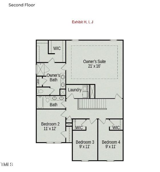 Liberty Creek lot 145 Floor Plan 2nd flo