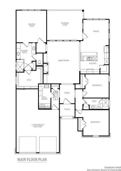 2D floor plan layout of this home in , Kerrville, TX (Image 1).