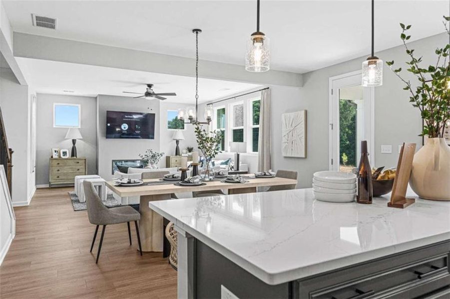 Furnished interior view inside a new home in Wehunt Meadows, Hoschton (Image 28).