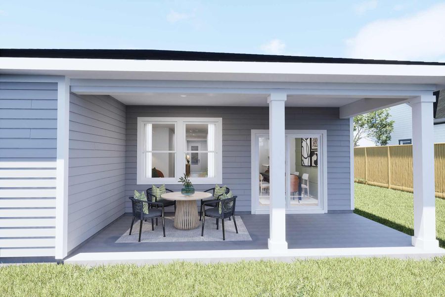Representative exterior details of a home built from the The Rosette by David Weekley Homes in The Preserve at Laurelton – The Canopy Collection, Green Cove Springs (Image 3).