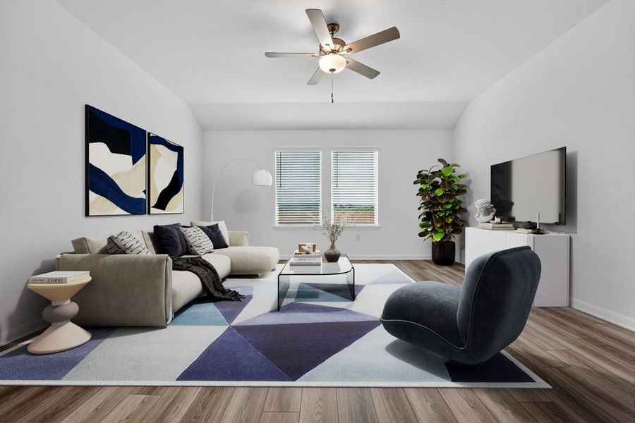 Representative furnished interior of a home built from the Bluejay by Taylor Morrison in Longview, Del Valle (Image 10). Representative furnished interior of a home built from the Bluejay by Taylor Morrison in Longview, Del Valle (Image 10).