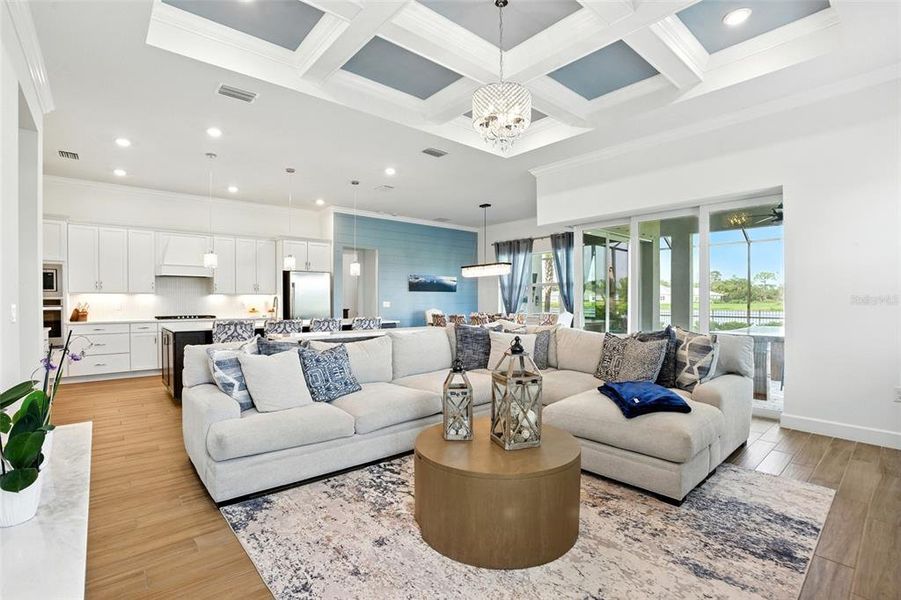 Furnished interior view inside a new home in , North Fort Myers (Image 3).