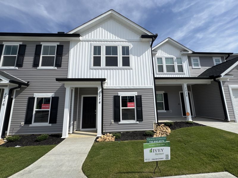 Front exterior of a new home in Caroleton Townhomes, Grovetown, GA, highlighting curb appeal (Image 24).