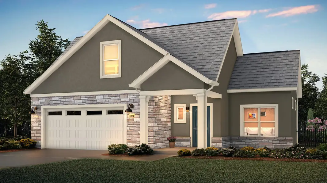 Representative exterior photo of a completed home built from the Palazzo by Epcon Communities in The Courtyards at Lupton Village, Fort Lupton, CO (Image 22). Representative exterior photo of a completed home built from the Palazzo by Epcon Communities in The Courtyards at Lupton Village, Fort Lupton, CO (Image 22).