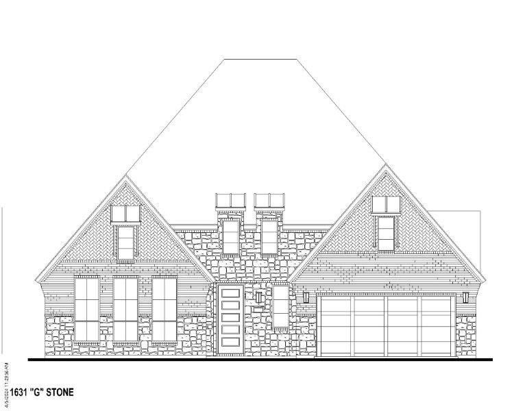 Plan 1631 Elevation G w/ Stone