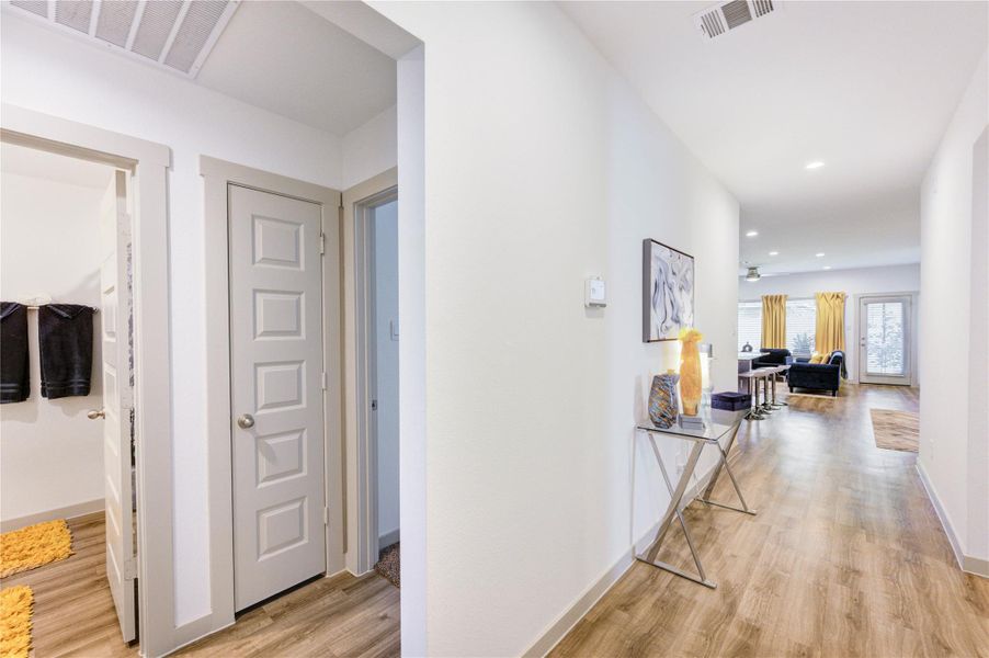 Smart home with energy savings abound with low-E windows, a radiant barrier roof, tankless water heater, and efficient HVAC system. Home wired for interior and exterior security system. Smart home with energy savings abound with low-E windows, a radiant barrier roof, tankless water heater, and efficient HVAC system. Home wired for interior and exterior security system.