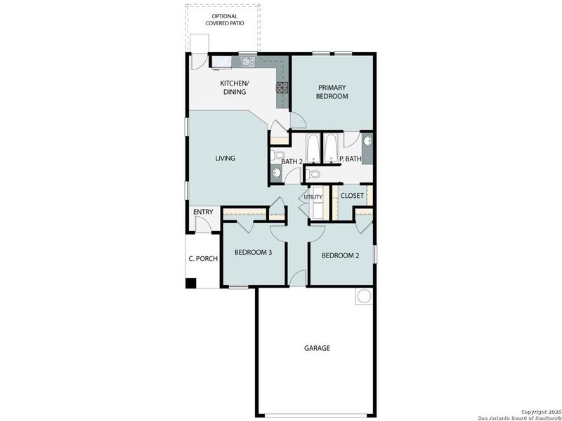 2D floor plan layout of this home in Hunters Ranch, San Antonio, TX (Image 3). 2D floor plan layout of this home in Hunters Ranch, San Antonio, TX (Image 3).