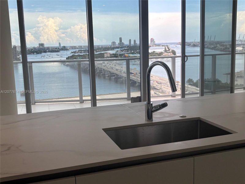 Open-Concept Kitchen with Biscayne Bay Views