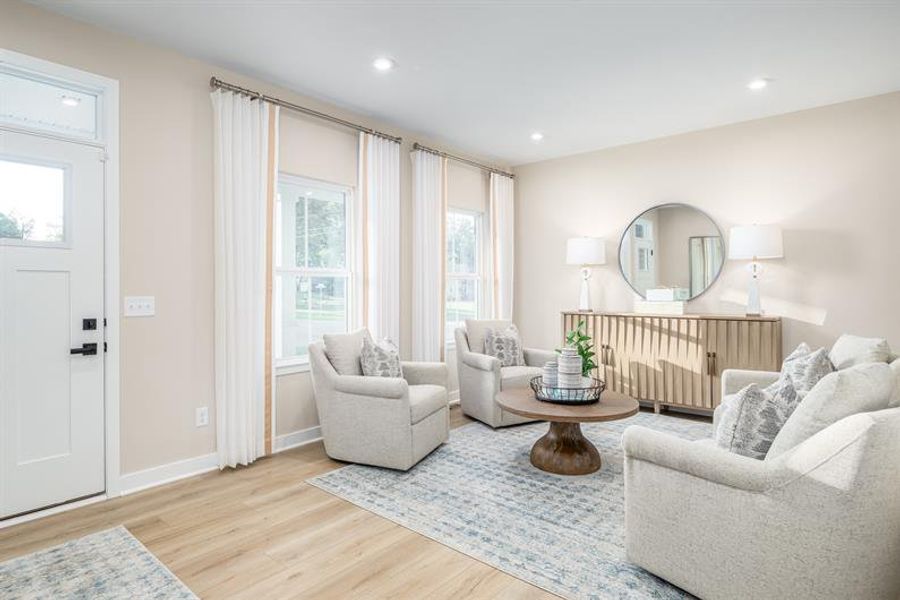 Representative furnished interior of a home built from the Oak Park by Ryan Homes in Arborvale, Fayetteville (Image 16).
