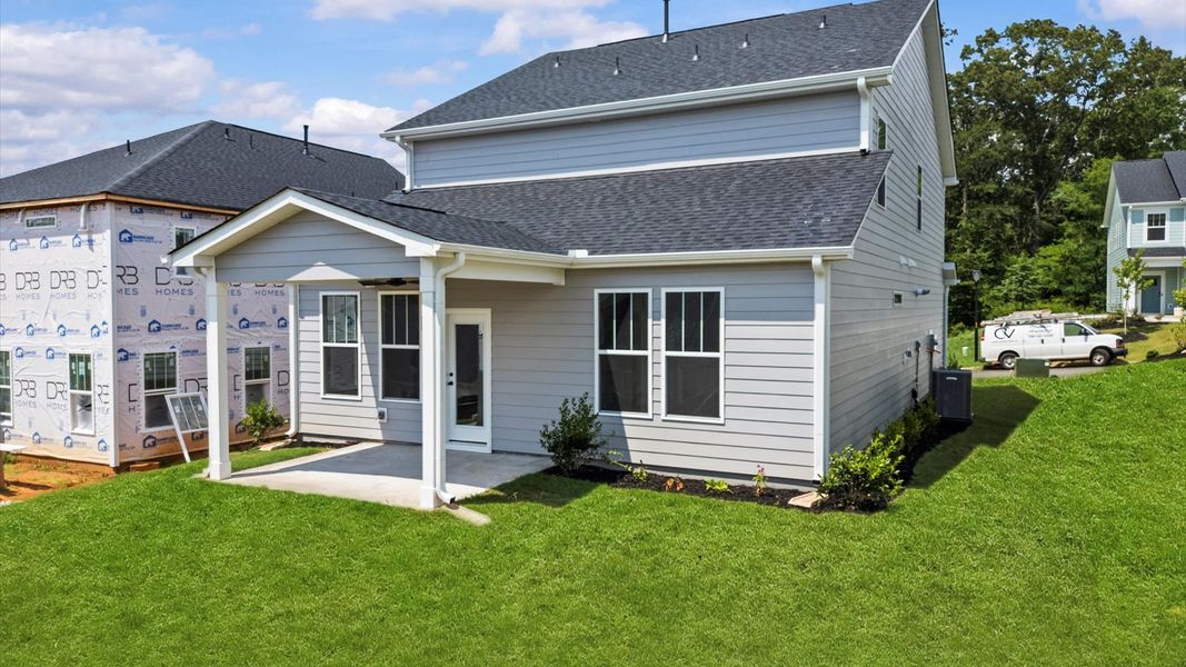 Front exterior of a new home in Pleasant Falls, Moore, SC, highlighting curb appeal (Image 22).