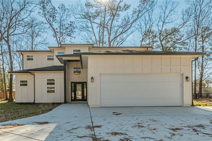 Front exterior of a new home in , Powder Springs, GA, highlighting curb appeal (Image 27). Front exterior of a new home in , Powder Springs, GA, highlighting curb appeal (Image 27).