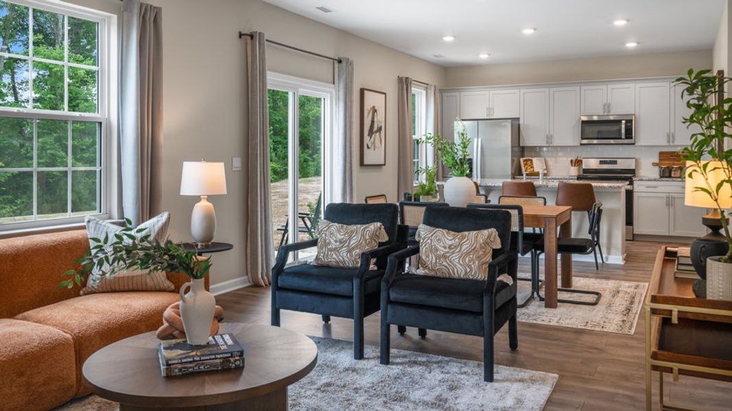 Furnished interior view inside a new home in The Preserve at Kinsley, Jamestown (Image 12).