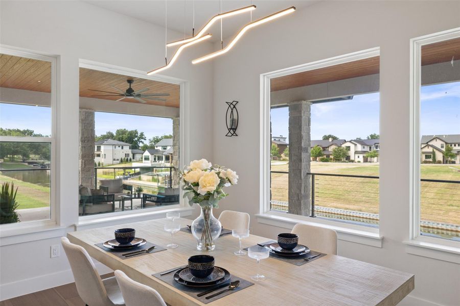 Dining will be next level here, withpanoramic lake views that turnthe water into your dailybackdrop.