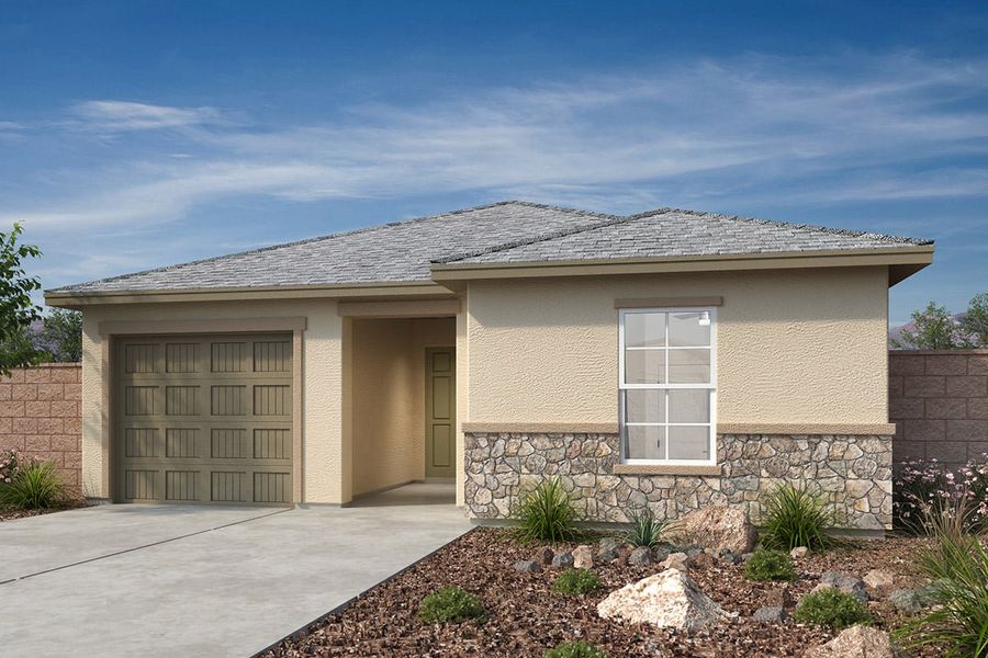 Exterior C with stone