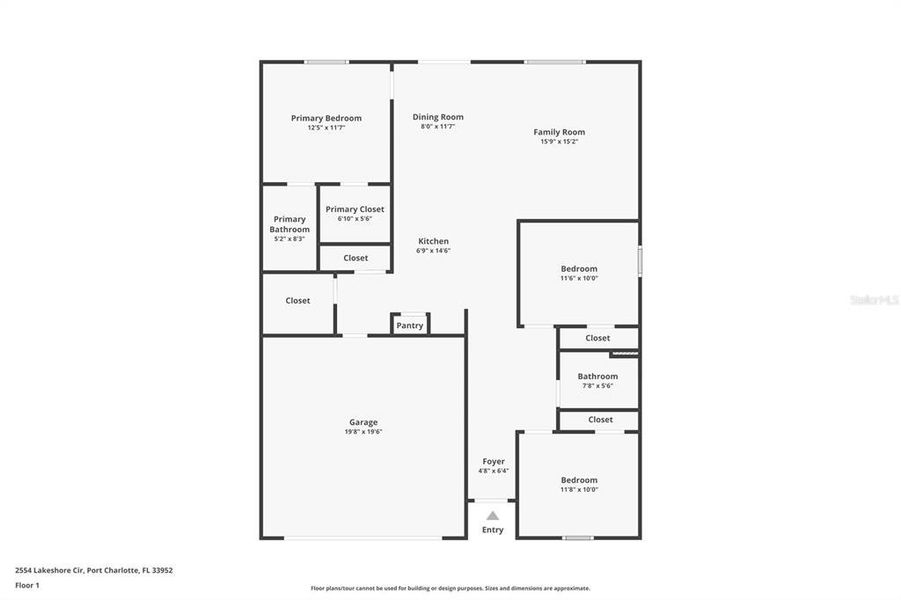 2D floor plan layout of this home in , Port Charlotte, FL (Image 3).