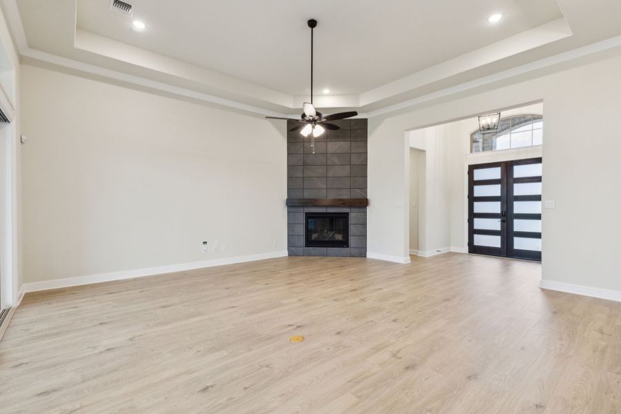 Representative unfurnished interior of a home built from the Alexandria by Chesmar Homes in Lakeway Estates, Waxahachie (Image 8).