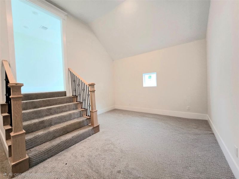 Stairs to 2nd office or flex area Stairs to 2nd office or flex area