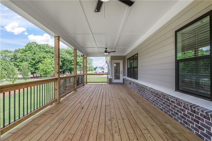 Exterior details and patio area of a home in Stonegate, Monroe (Image 3).