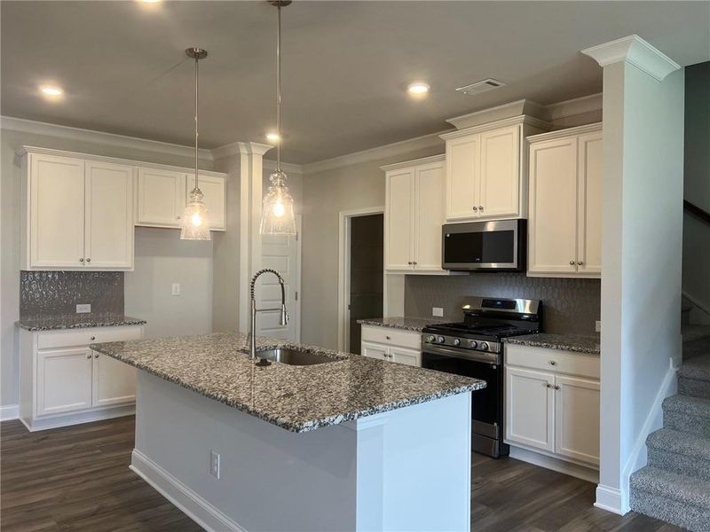 Furnished interior view inside a new home in Crofton Place Enclave, Snellville (Image 7). Furnished interior view inside a new home in Crofton Place Enclave, Snellville (Image 7).