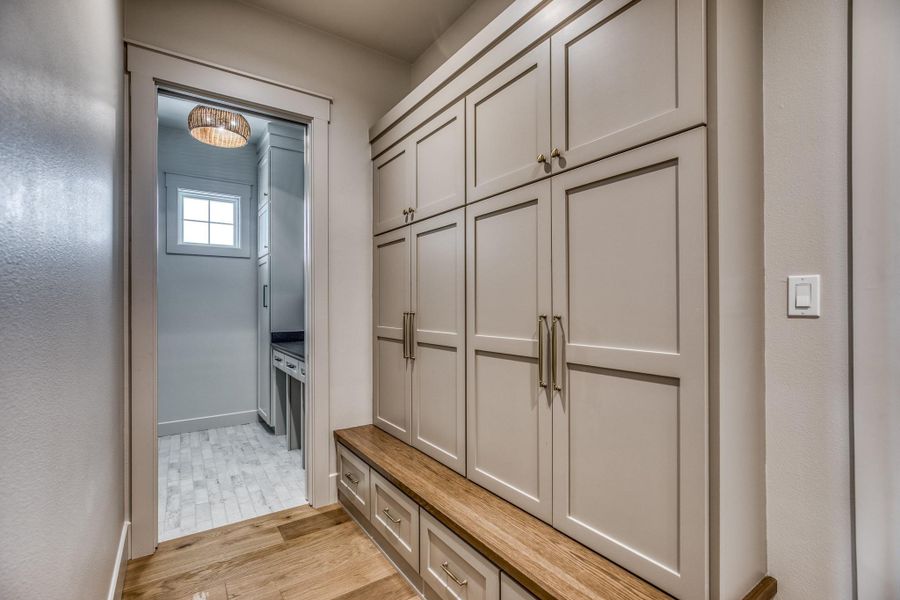 Mudroom off of garage
